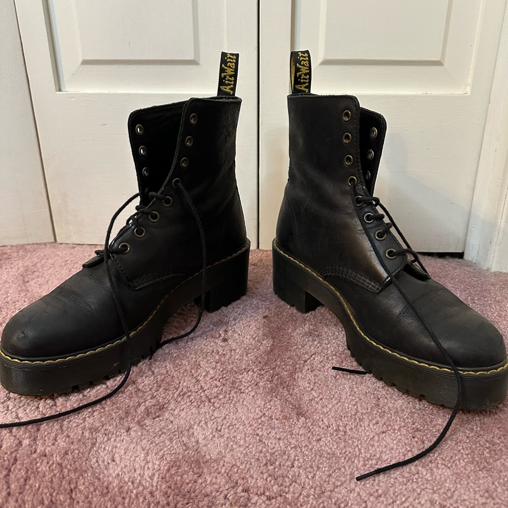 Size 10 Black Dr. Marten Leather Boots